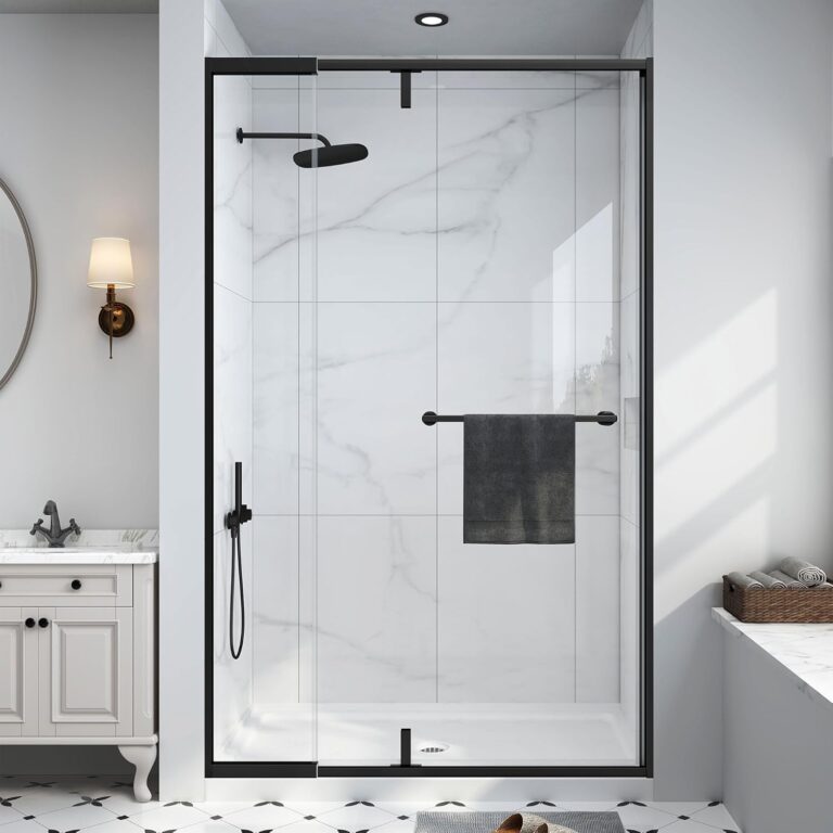 Image 1 of best semi frameless pivot shower door
