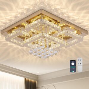 Image 1 of best smart flush mount chandelier