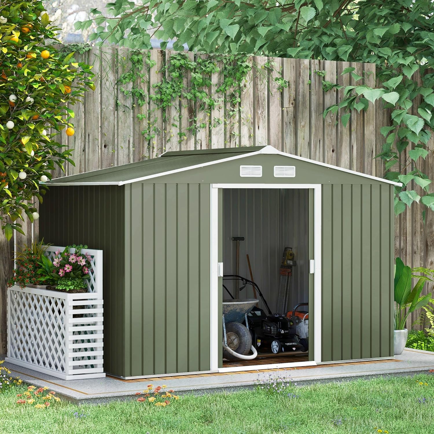 best spacious metal storage shed,should I buy a metal storage shed,metal storage shed pros cons,spacious metal shed worth buying,best outdoor metal shed,metal shed vs plastic shed unboxing and complete package contents