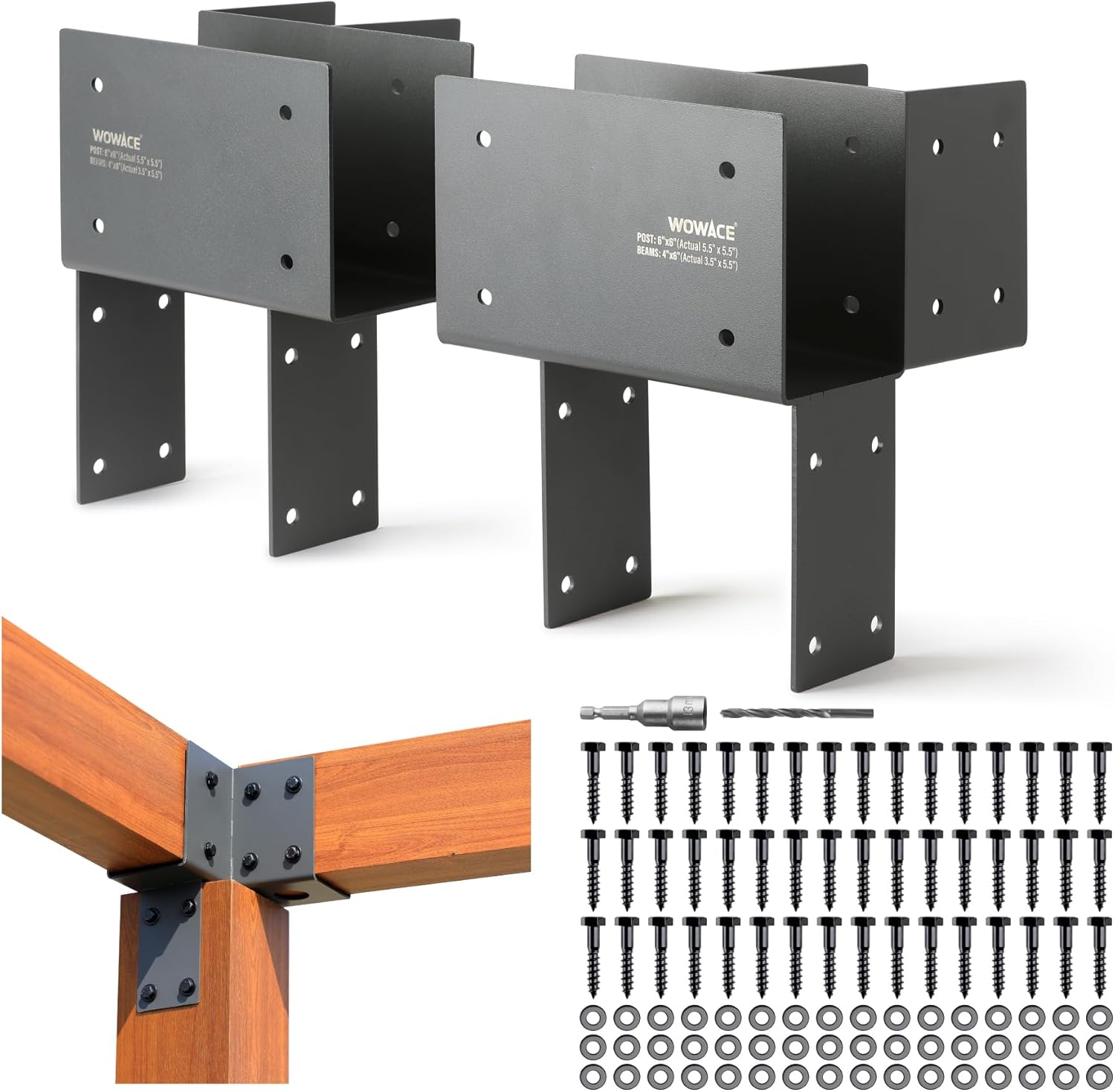 best stainless steel pergola brackets,stainless steel pergola brackets worth buying,pergola post to beam connector pros cons,WOWACE pergola brackets honest,heavy duty pergola brackets vs alternatives,should I buy pergola corner brackets - detailed features and technical specifications