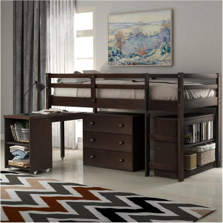 Image 1 of best twin loft bed with desk