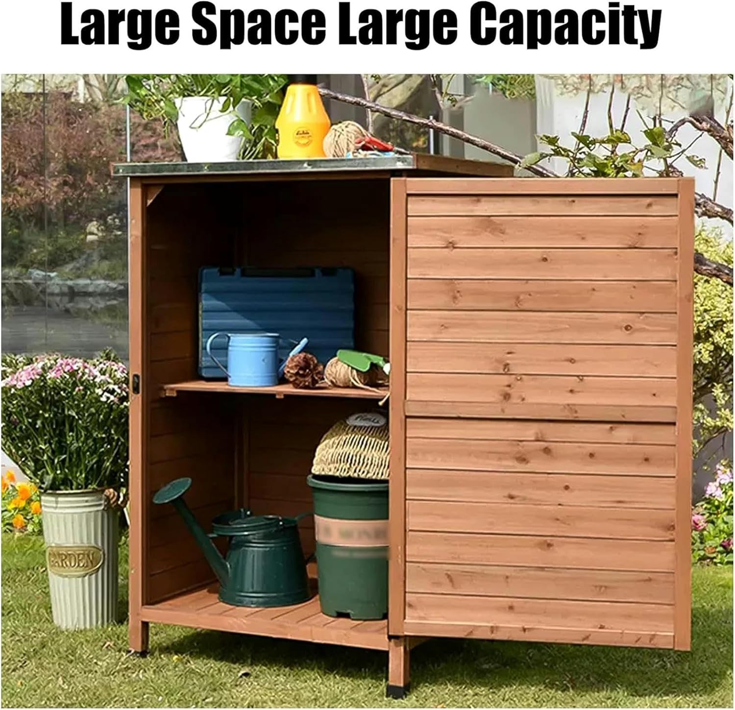 best wooden garden storage shed,should I buy a wooden garden shed,wooden storage shed vs metal alternatives,outdoor garden shed pros cons,waterproof wooden shed worth buying,best outdoor tool storage cabinet unboxing and complete package contents