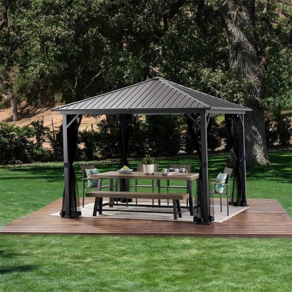 buy 10ft square gazebo,should I buy a 10ft gazebo,10ft square gazebo pros cons,10ft gazebo worth buying,best hard top gazebo,YWMLFZ gazebo honest unboxing and complete package contents