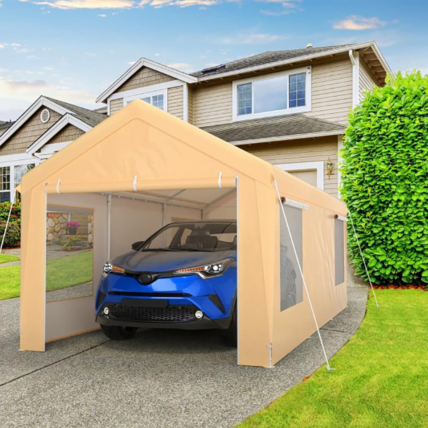 buy 10x20 heavy duty carport,10x20 carport pros cons,heavy duty carport worth buying,best portable car canopy,should I buy a carport,10x20 carport vs alternatives unboxing and complete package contents