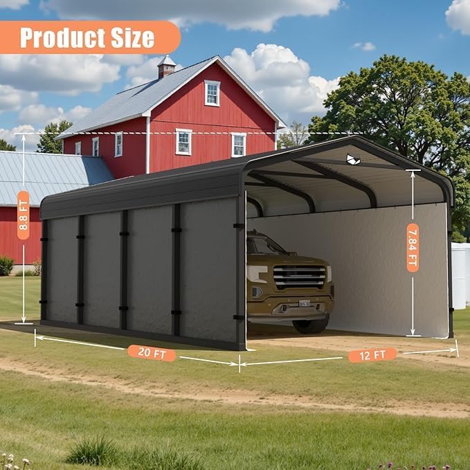 Step-by-step guide for buy 12x20 metal carport,best galvanized steel carport,12x20 carport pros cons,metal carport vs fabric shelter,heavy duty carport worth buying,should I buy a metal carport - complete tutorial