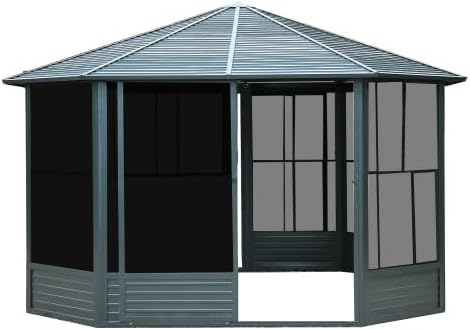 buy 13x13 ft octagonal sunroom,should I buy an octagonal solarium,octagonal sunroom vs traditional,13x13 ft sunroom pros cons,best outdoor screen house with lockable door,octagonal solarium worth buying - detailed features and technical specifications