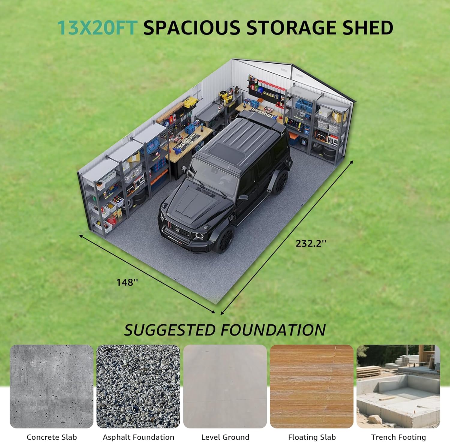 buy 13x20 metal storage shed,large metal shed for cars,13x20 shed pros cons,best large storage shed with windows,galvanized steel shed worth buying,TTBKA metal garage shed honest performance testing and real-world results