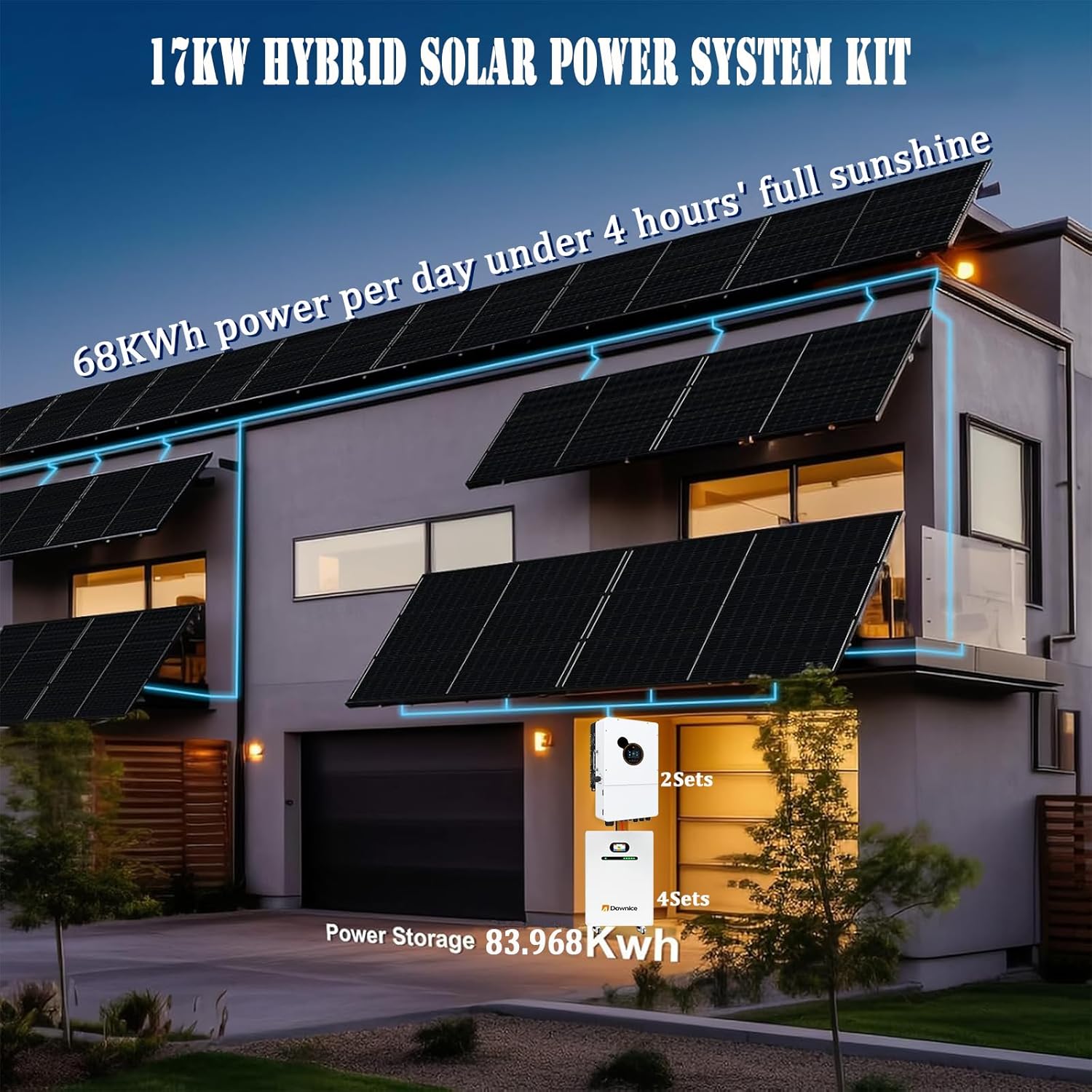 buy 17KW hybrid solar power system,17KW solar system worth buying,best hybrid solar power system,17KW solar kit pros cons,Dawnice 17KW system honest,17KW solar system vs alternatives unboxing and complete package contents