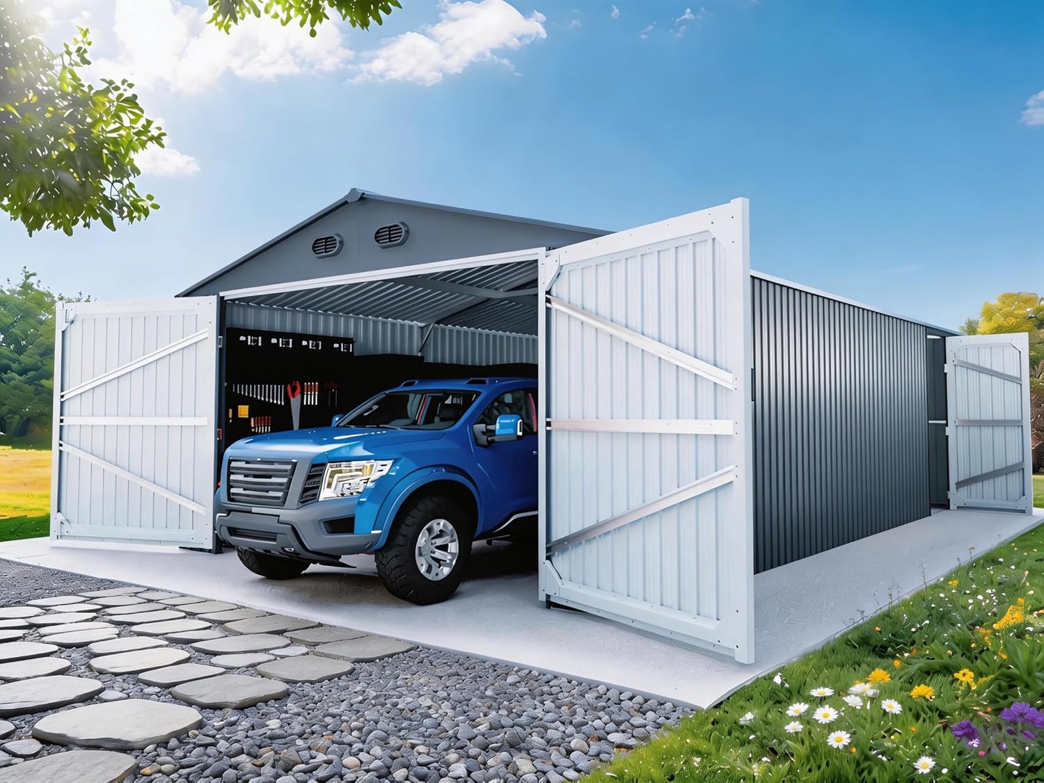 buy 20x10 metal storage shed,best large outdoor shed for garage,20x10 metal shed pros cons,is a 20x10 storage shed worth buying,20x10 shed vs garage for tools,should I buy a metal garden shed - detailed features and technical specifications