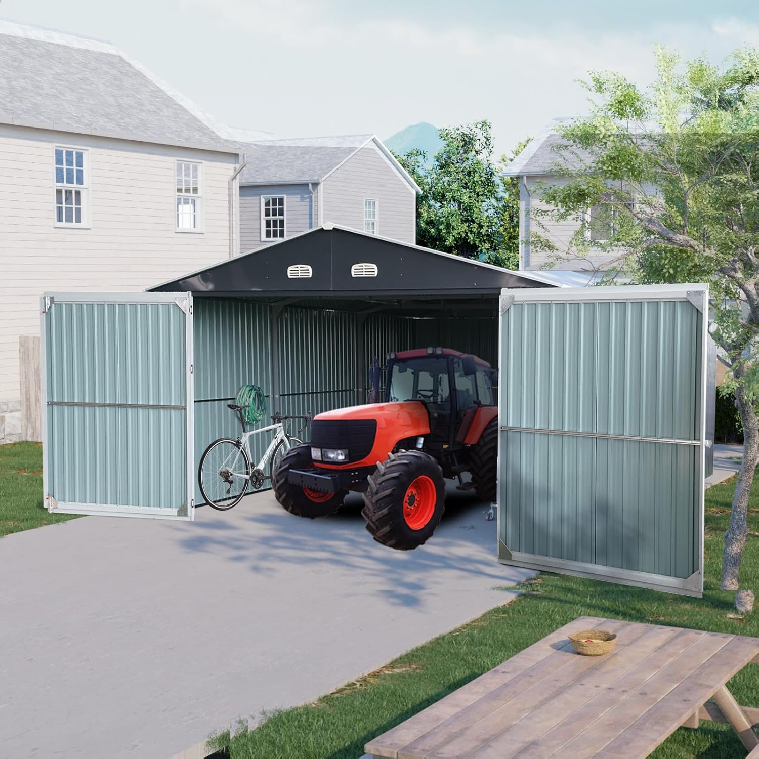 buy 20x13 ft outdoor storage shed,20x13 metal garage pros cons,large backyard shed worth buying,best outdoor sheds with floor,13x20 ft garden shed durable,should I buy a metal storage shed - detailed features and technical specifications