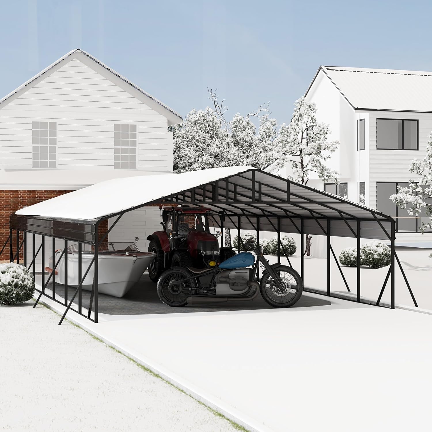 buy 20x40 metal carport kit,20x40 carport worth buying,best heavy duty metal carport,GarveeLife carport pros cons,20x40 metal carport vs canvas,where to get 20x40 carport - detailed features and technical specifications