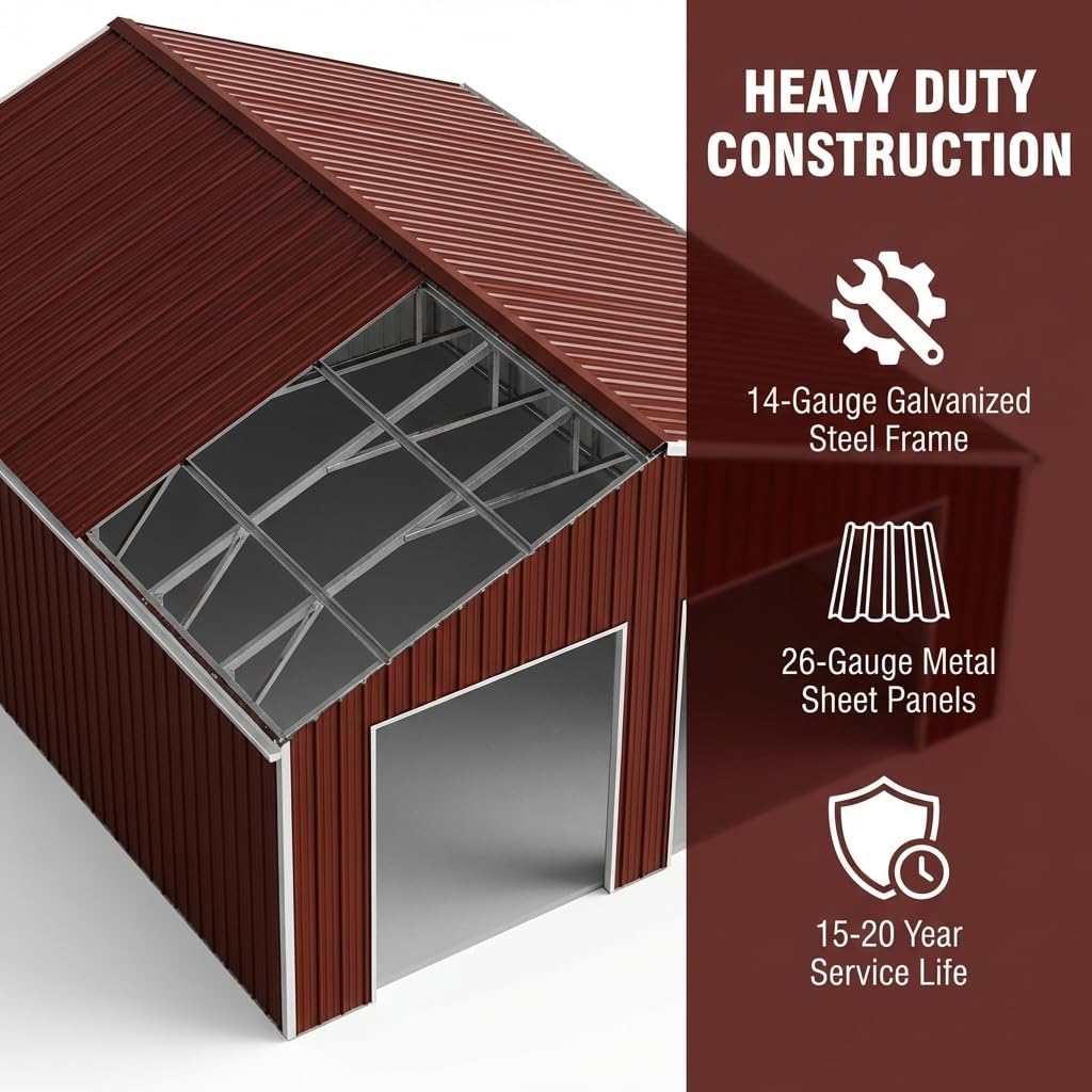Step-by-step guide for buy 22x23 metal garage shed,heavy duty prefab steel building,2 car workshop shed pros cons,trustmade metal garage worth buying,best metal garage for tractor storage,should I buy a metal garage shed - complete tutorial