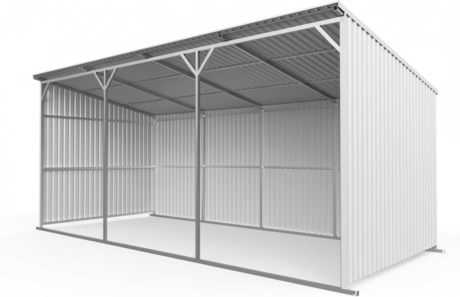 buy 25x12 livestock shelter metal farm shed,best 3 sided run in shed for horses,heavy duty steel farm shed worth buying,25x12 metal shelter pros cons,should I buy a 3 sided livestock shelter,heavy duty galvanized steel run in shed - detailed features and technical specifications