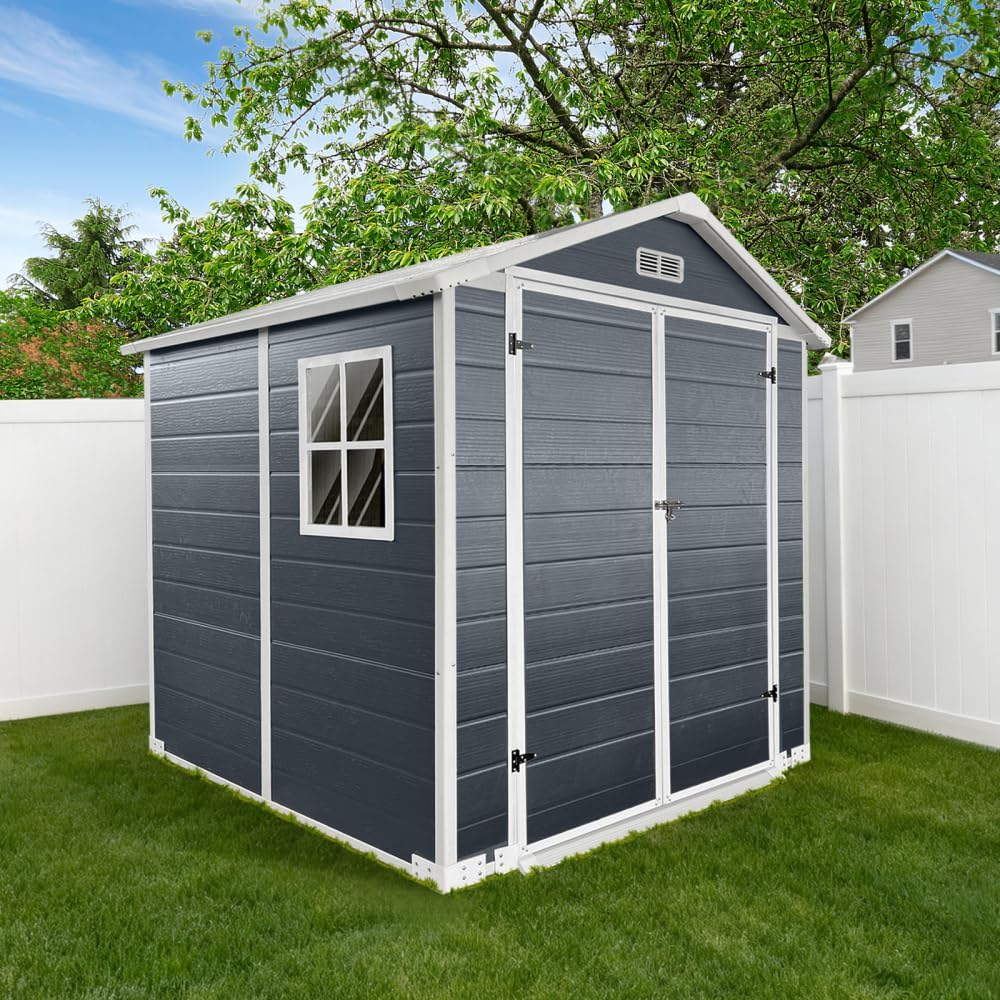 buy 6x6 plastic garden shed,6x6 plastic shed worth buying,best 6x6 outdoor storage shed,Elountik shed pros cons,should I buy a plastic garden shed,6x6 shed vs metal shed unboxing and complete package contents