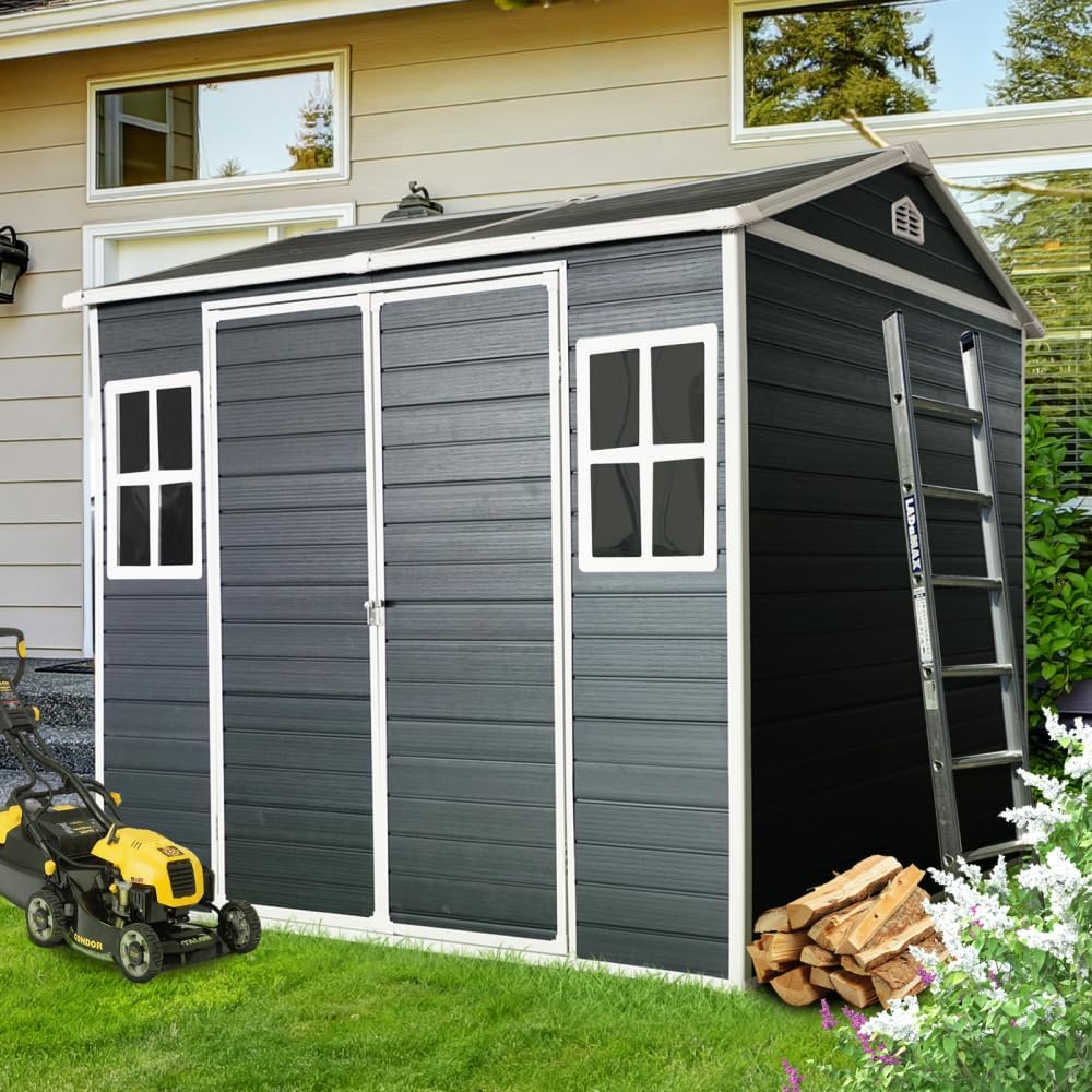 buy 8x6 resin storage shed,should I buy an 8x6 resin shed,8x6 resin shed pros cons,8x6 resin shed worth buying,best 8x6 outdoor storage shed,8x6 resin shed vs metal - detailed features and technical specifications