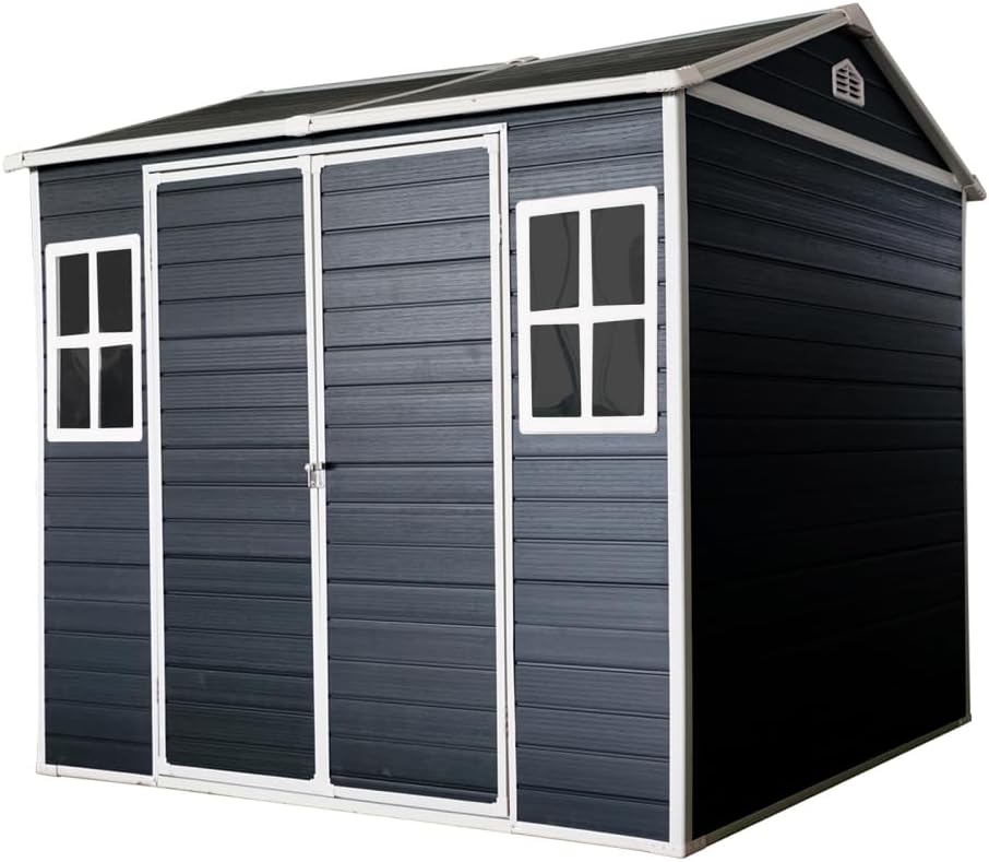 buy 8x6 resin storage shed,should I buy an 8x6 resin shed,8x6 resin shed pros cons,8x6 resin shed worth buying,best 8x6 outdoor storage shed,8x6 resin shed vs metal unboxing and complete package contents