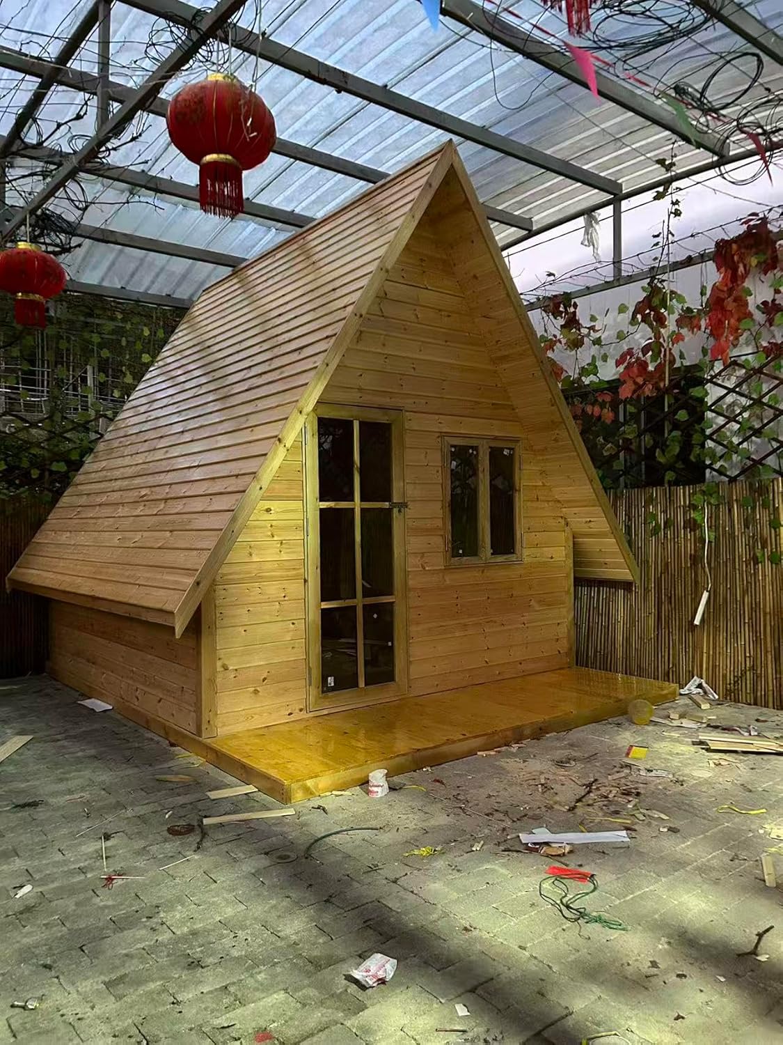 Reviews - Buy A-Frame Wooden Cabin: Honest Pros & Cons & Our Experience buy A-frame wooden cabin,A-frame cabin worth buying,best outdoor wooden cabin,A-frame cabin pros cons,A-frame vs other garden studios,should I buy an A-frame cabin unboxing and complete package contents