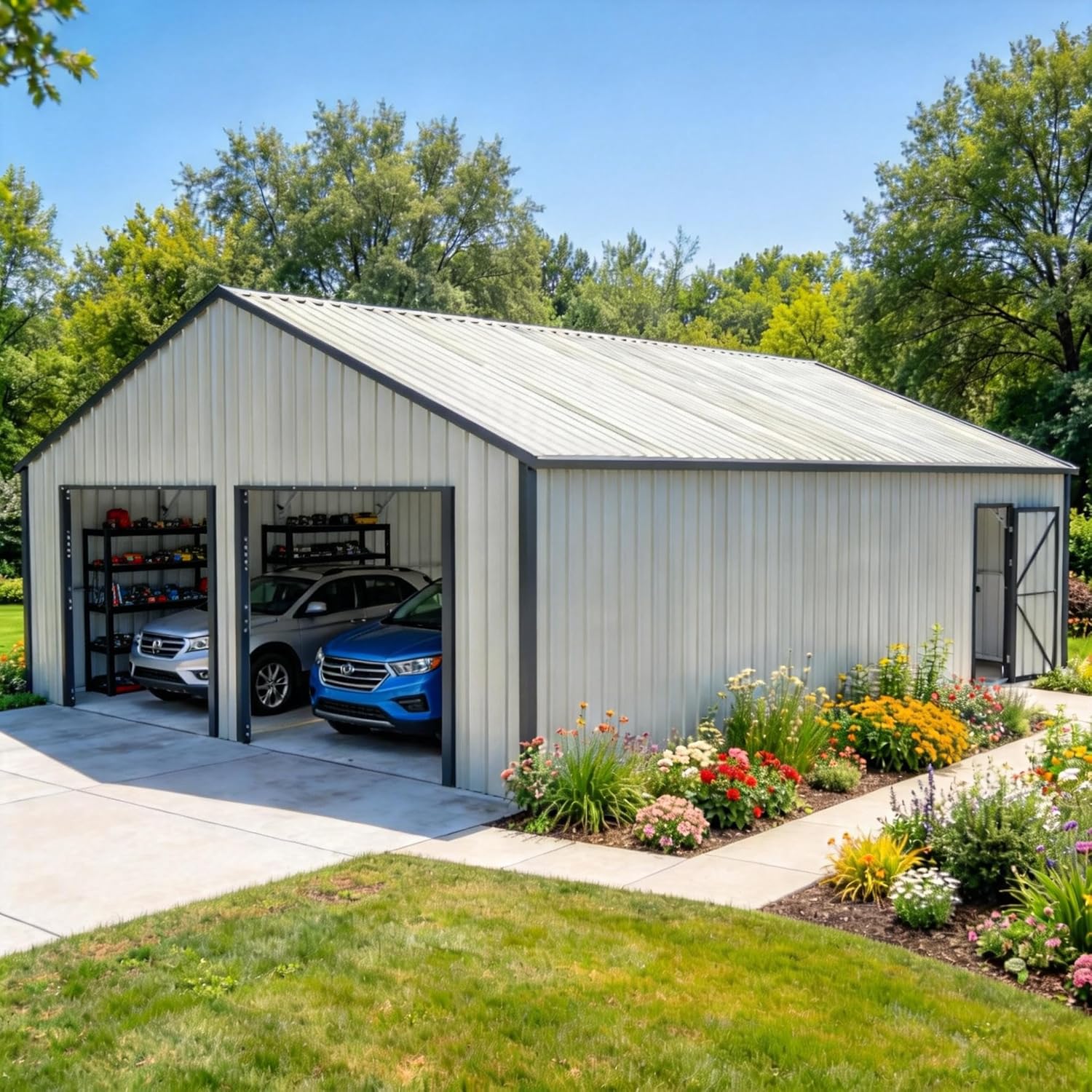 buy ANTSKU 25x33 metal garage shed,ANTSKU 25x33 garage shed worth buying,best large prefab metal garage,25x33 metal shed pros cons,ANTSKU double garage vs alternatives,should I buy a 25x33 metal garage - detailed features and technical specifications
