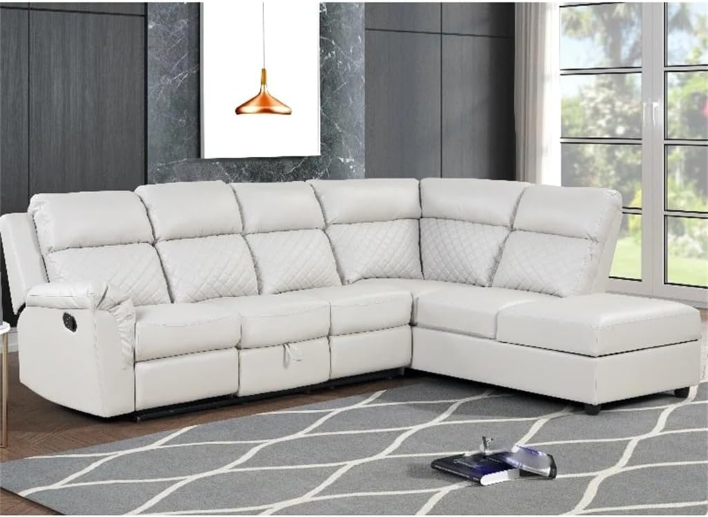 buy Duyhbawrs reclining sectional,Duyhbawrs sectional worth buying,best reclining sectional with cup holders,white faux leather sectional pros cons,should I buy a Duyhbawrs sofa,reclining sectional with console vs alternatives unboxing and complete package contents