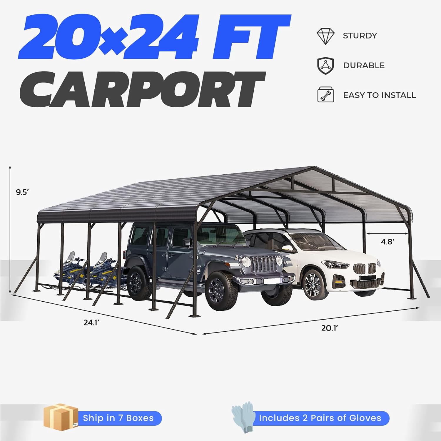 buy EROMMY 20x24 metal carport,EROMMY carport worth buying,best heavy duty metal carport,EROMMY 20x24 pros cons,metal carport vs alternatives,should I buy EROMMY carport unboxing and complete package contents