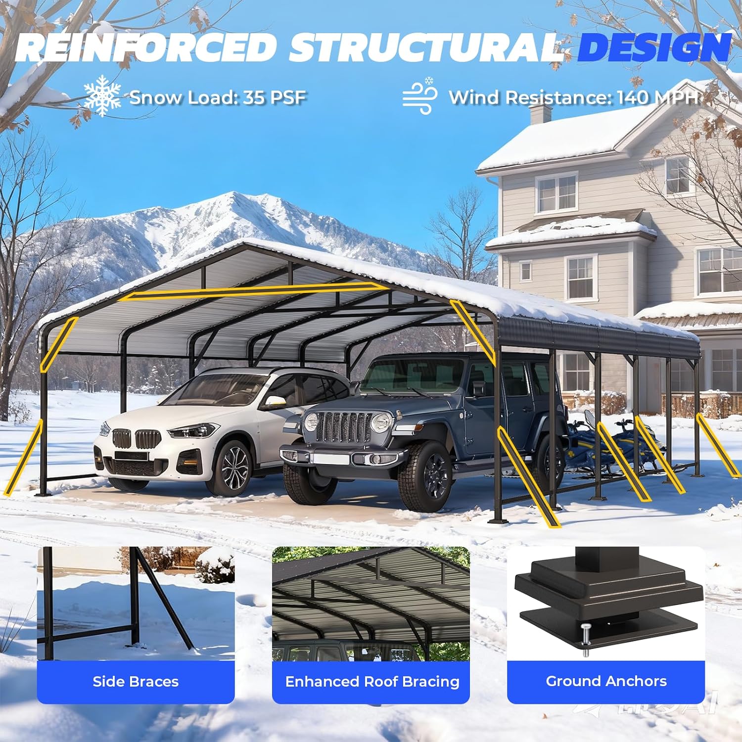 buy EROMMY 20x24 metal carport,EROMMY carport worth buying,best heavy duty metal carport,EROMMY 20x24 pros cons,metal carport vs alternatives,should I buy EROMMY carport performance testing and real-world results