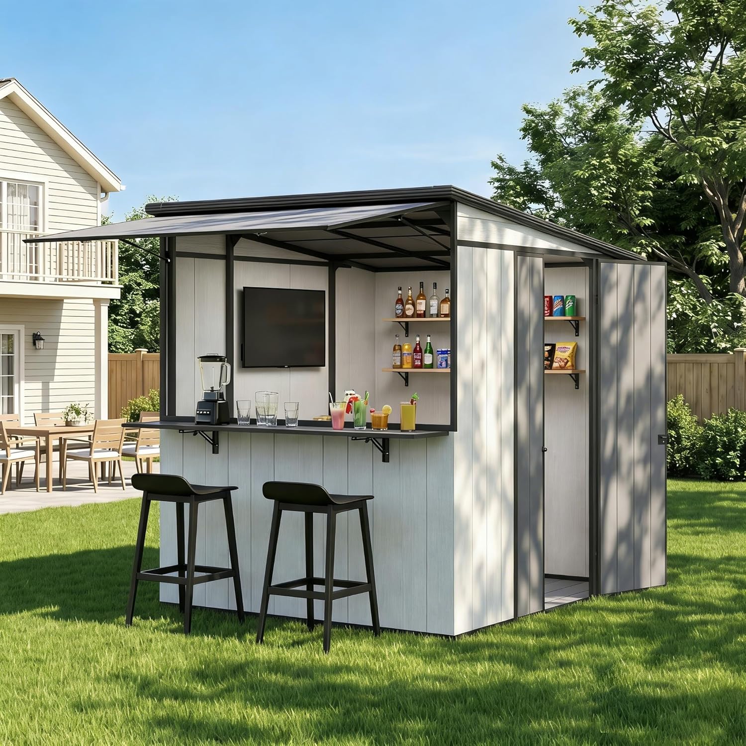 buy EROMMY 7x6ft bar shed,should I buy EROMMY bar shed,EROMMY bar shed vs alternatives,EROMMY 7x6ft shed pros cons,EROMMY bar shed worth buying,best 2-in-1 backyard shed - detailed features and technical specifications