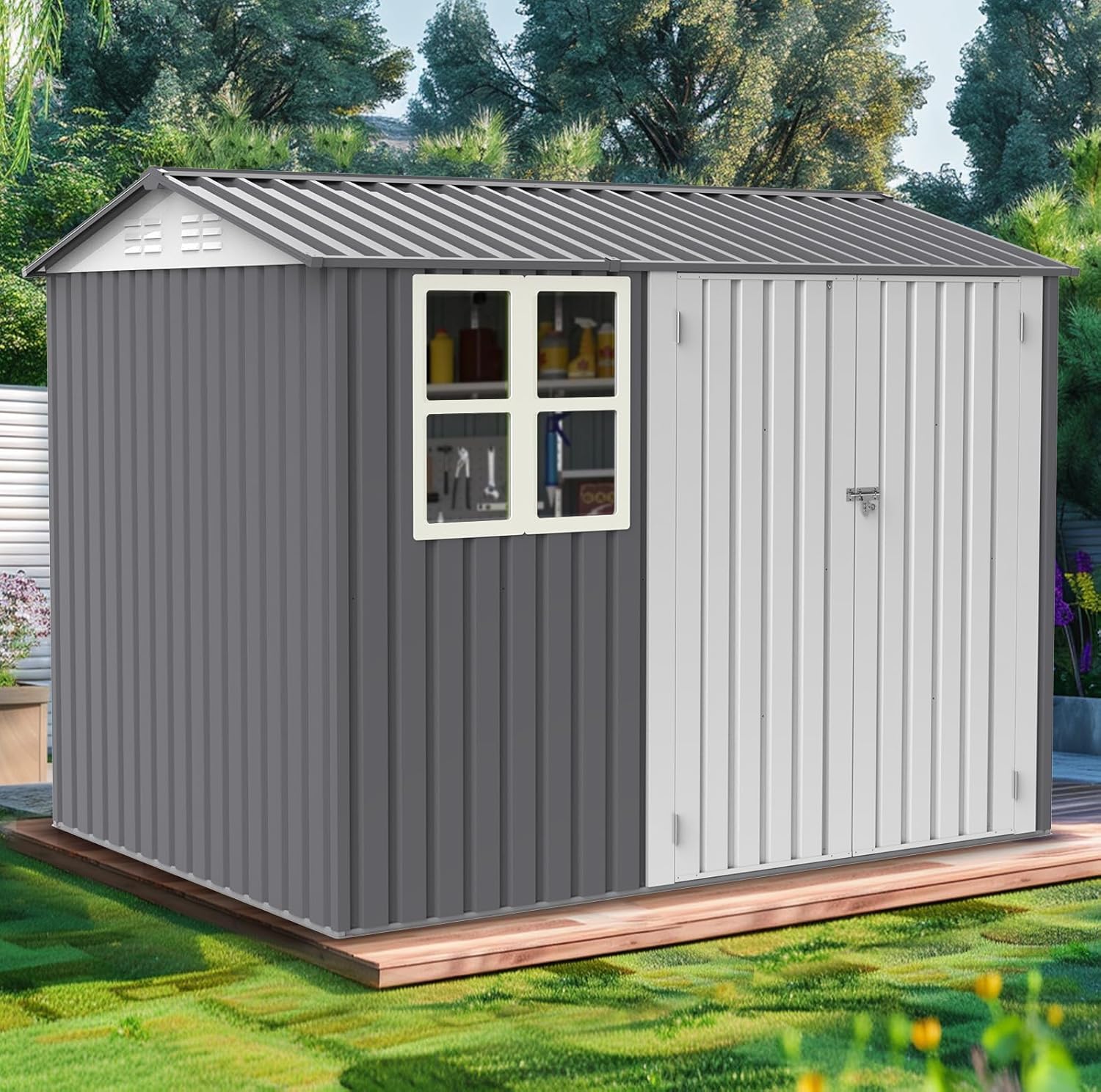 buy Ginkartu 6x8 metal shed,Ginkartu shed worth buying,6x8 metal shed pros cons,best large metal tool shed,Ginkartu vs other sheds,should I buy a Ginkartu shed - detailed features and technical specifications