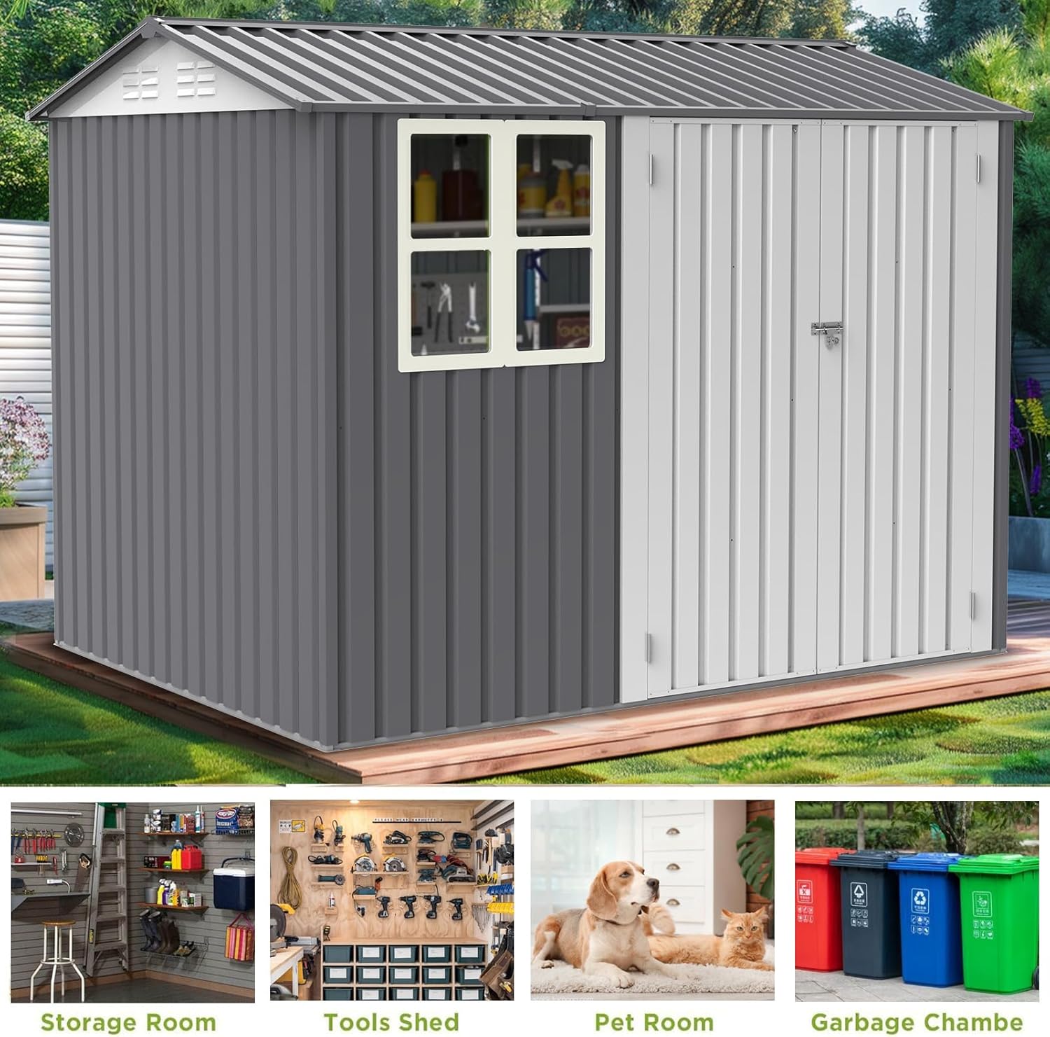 buy Ginkartu 6x8 metal shed,Ginkartu shed worth buying,6x8 metal shed pros cons,best large metal tool shed,Ginkartu vs other sheds,should I buy a Ginkartu shed unboxing and complete package contents
