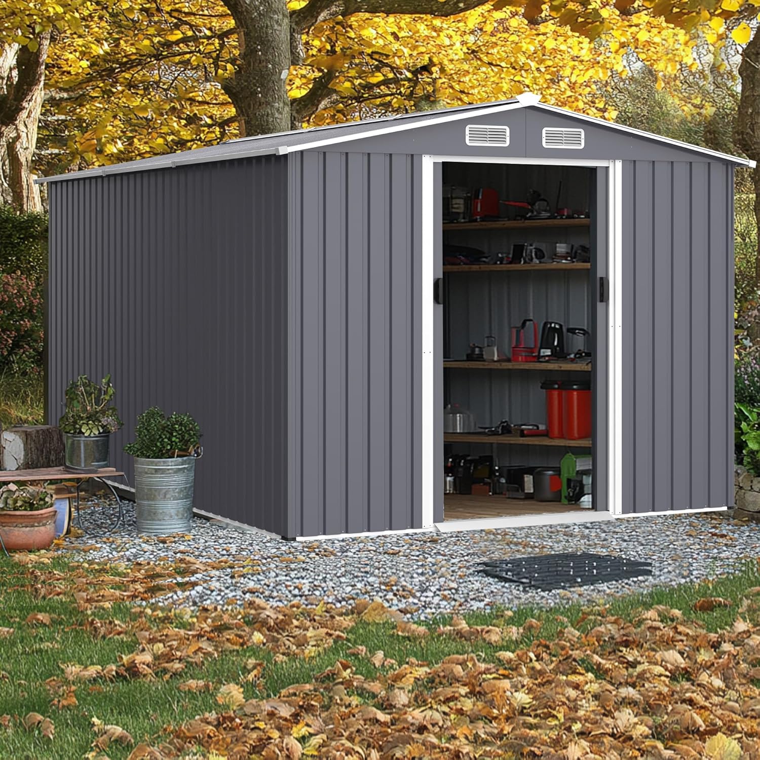 buy Ginkartu 8x12 metal shed,Ginkartu shed worth buying,8x12 metal shed pros cons,best large metal storage shed,Ginkartu vs other sheds,should I buy a Ginkartu shed unboxing and complete package contents
