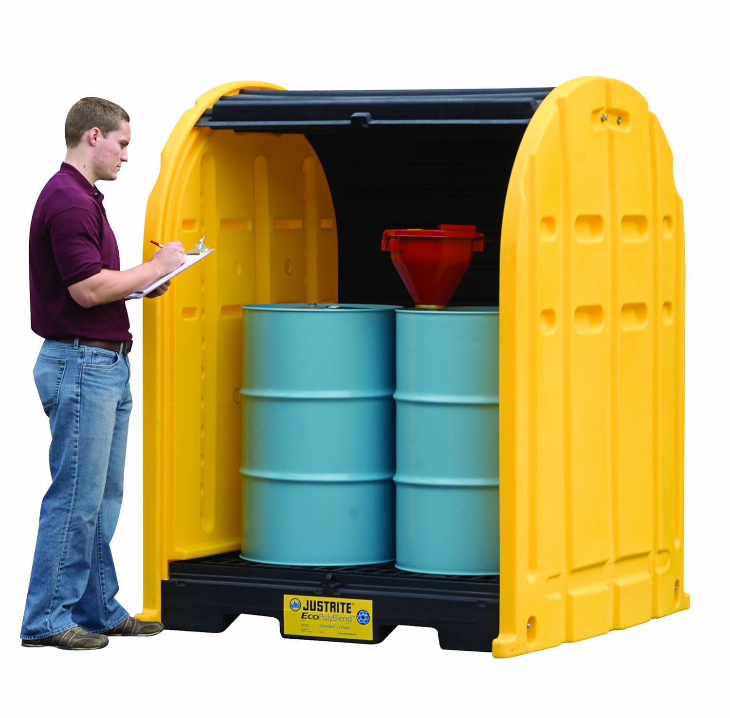 buy Justrite 28675 outdoor drum shed,best drum storage shed for outdoor use,Justrite 2 drum shed worth buying,should I buy a Justrite drum shed,Justrite 28675 pros cons,weather resistant drum shed vs alternatives unboxing and complete package contents