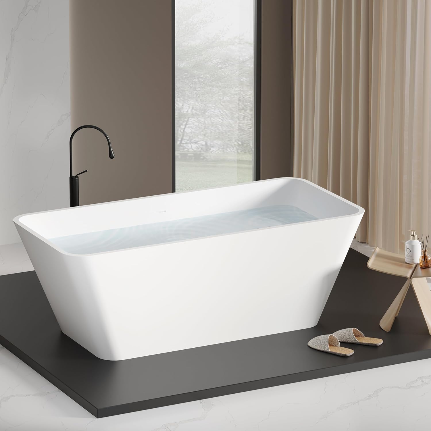 buy MUIRYN stone resin bathtub,MUIRYN bathtub pros cons,stone resin freestanding tub worth buying,best freestanding soaking tub,MUIRYN 340-1700 bathtub honest,should I buy a MUIRYN bathtub unboxing and complete package contents