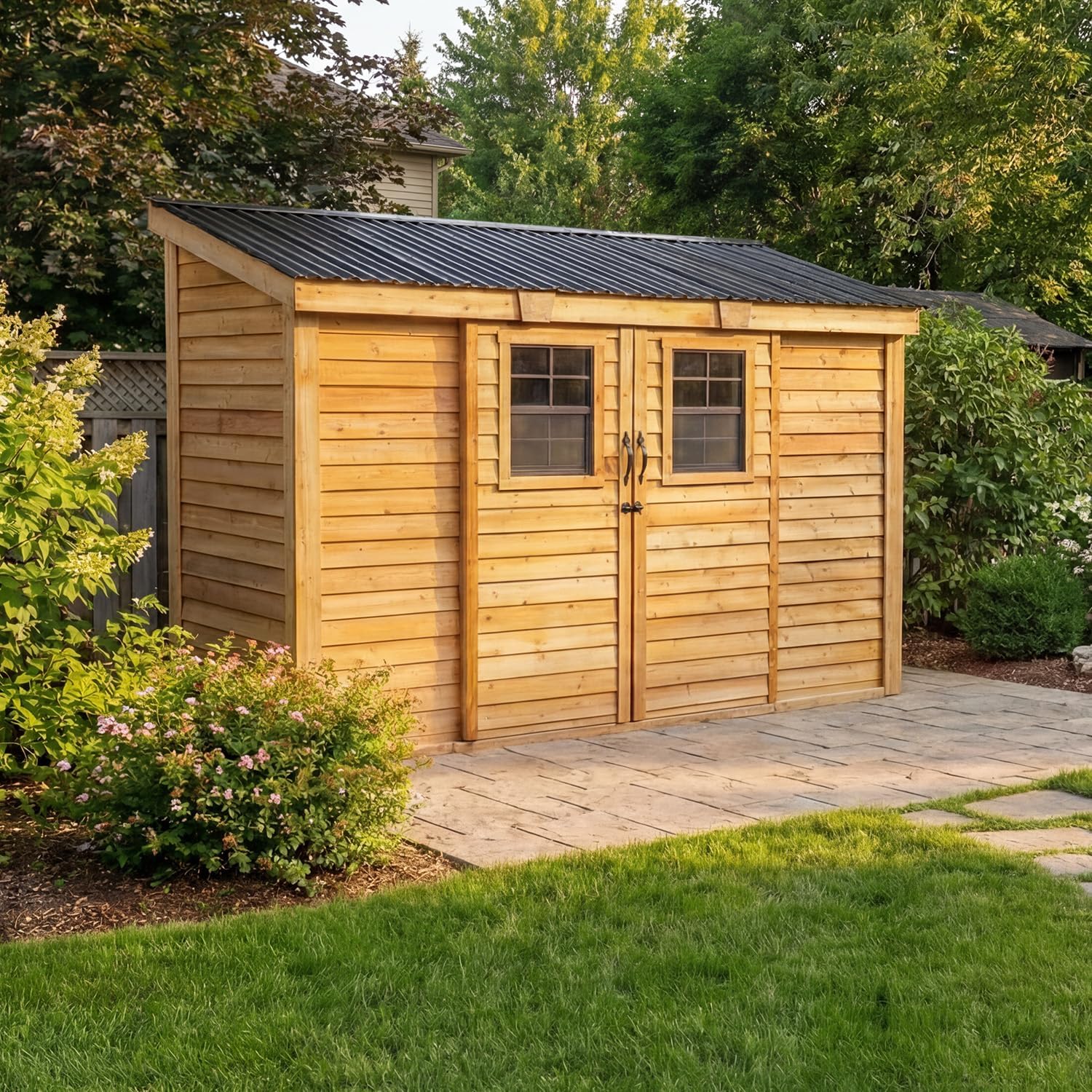 buy Outdoor Living Today 12x4 cedar shed,Outdoor Living Today shed pros cons,12x4 cedar shed worth buying,spacesaver shed with sliding doors,best small cedar shed for backyard,should I buy a cedar shed unboxing and complete package contents