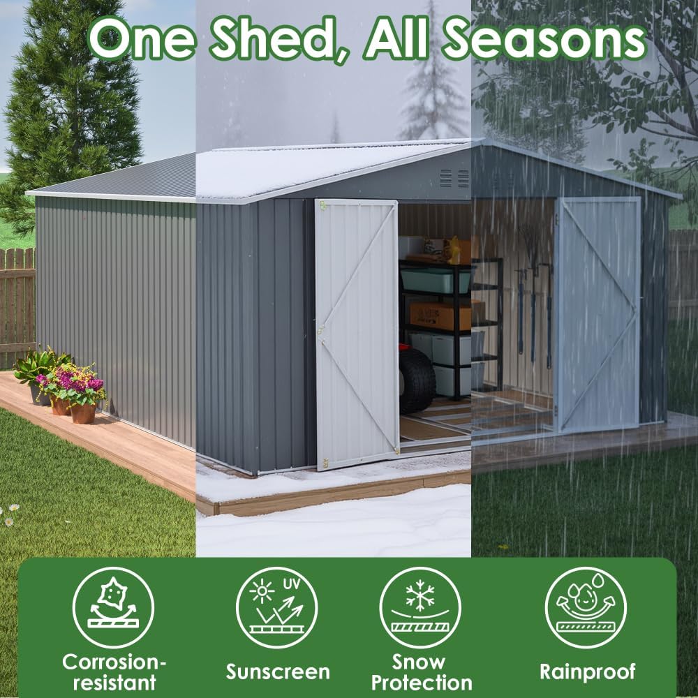 buy Secsofier metal storage shed,Secsofier shed worth buying,best large metal storage shed,Secsofier 11x13 shed pros cons,Secsofier vs other metal sheds,should I buy a Secsofier shed performance testing and real-world results