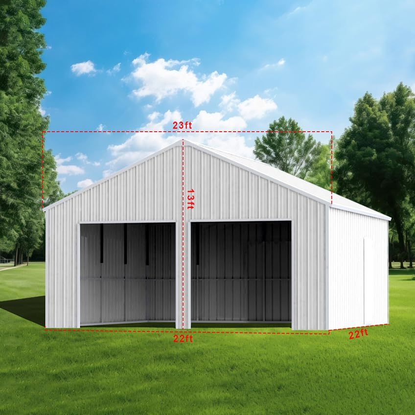 buy TTBKA double garage shed,TTBKA double garage shed worth buying,best heavy duty metal garage,22x23 metal garage pros cons,TTBKA steel barn honest,should I buy TTBKA garage shed unboxing and complete package contents