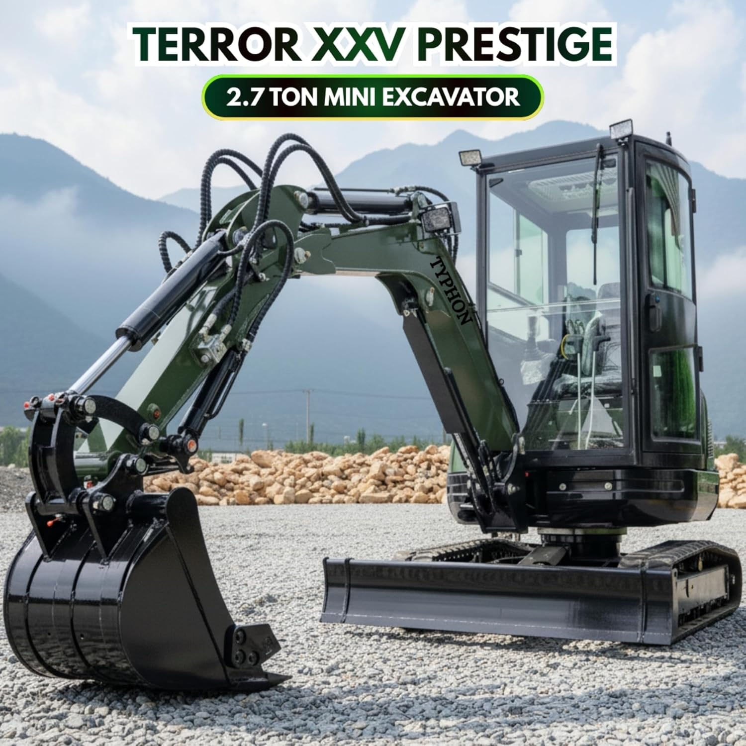 buy TYPHON TERROR XXV mini excavator,TYPHON TERROR XXV worth buying,TYPHON TERROR XXV pros cons,best 2.7 ton mini excavator,TYPHON TERROR vs alternatives,should I buy TYPHON TERROR unboxing and complete package contents