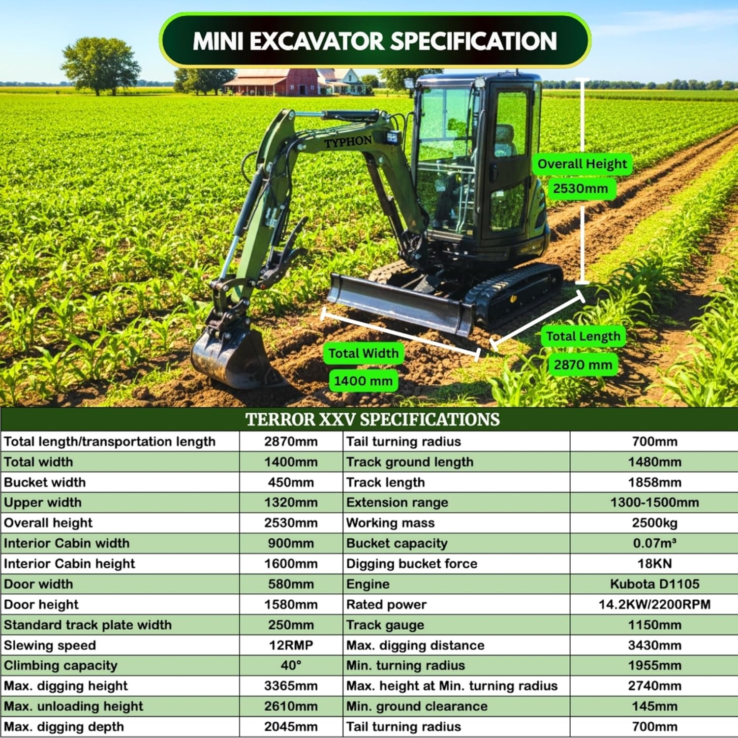 buy TYPHON TERROR XXV mini excavator,TYPHON TERROR XXV worth buying,TYPHON TERROR XXV pros cons,best 2.7 ton mini excavator,TYPHON TERROR vs alternatives,should I buy TYPHON TERROR performance testing and real-world results