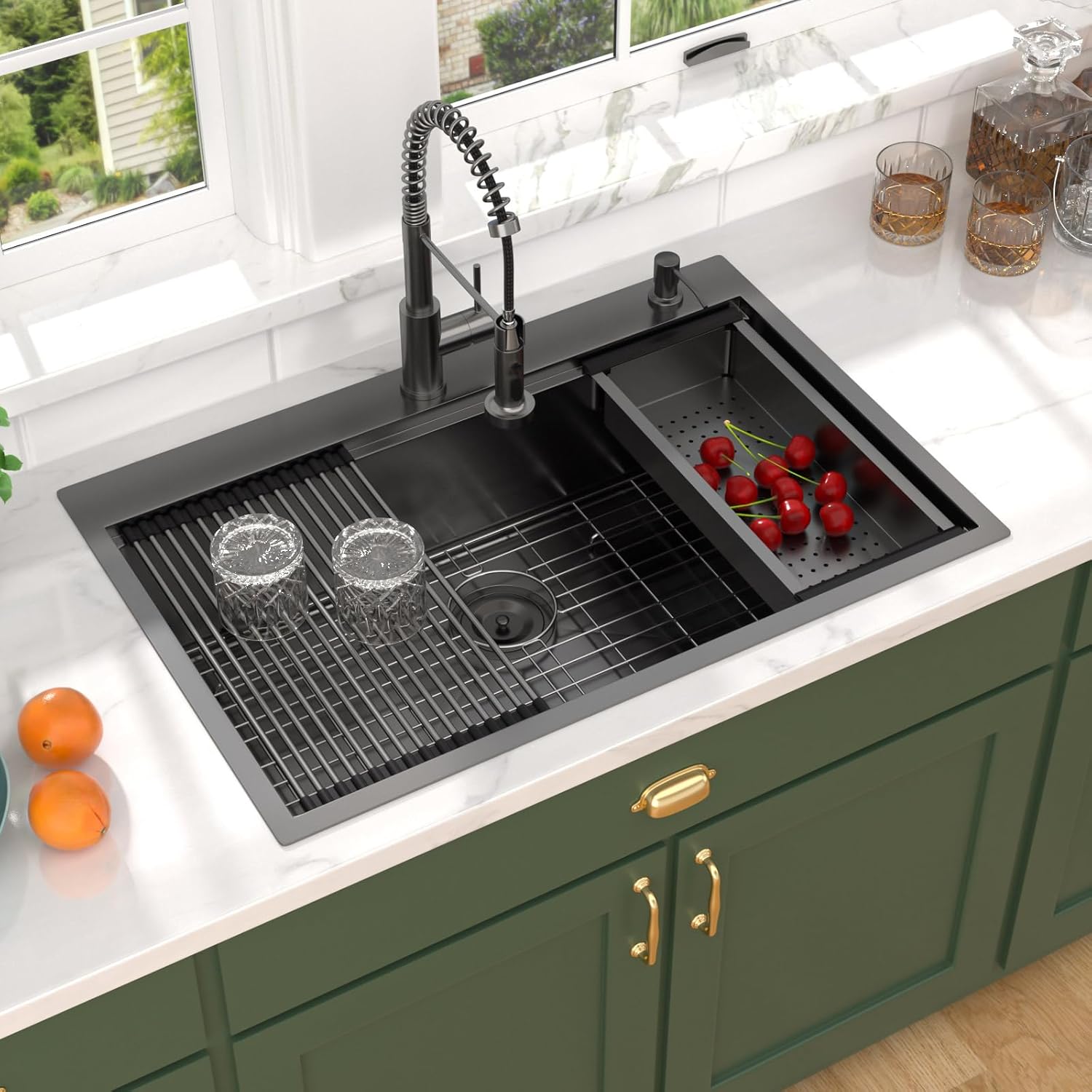 Step-by-step guide for buy Talllor 33x22 drop in sink,Talllor 33x22 sink worth buying,best drop in kitchen sink workstation,Talllor gunmetal black sink pros cons,should I buy a Talllor workstation sink,drop in sink with faucet combo - complete tutorial