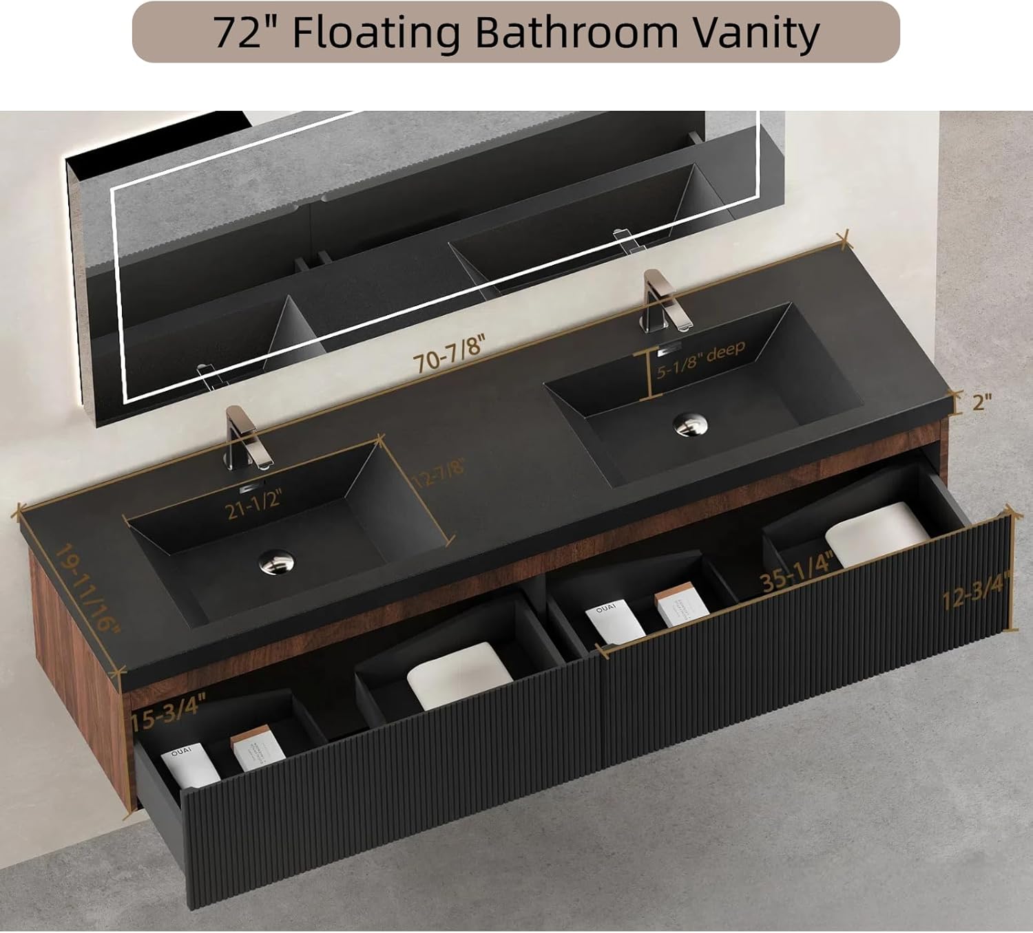 buy Trygoal floating bathroom vanity,Trygoal vanity worth buying,floating bathroom vanity pros cons,Trygoal vs other vanities,should I buy a wall mounted vanity,best floating bathroom storage unboxing and complete package contents