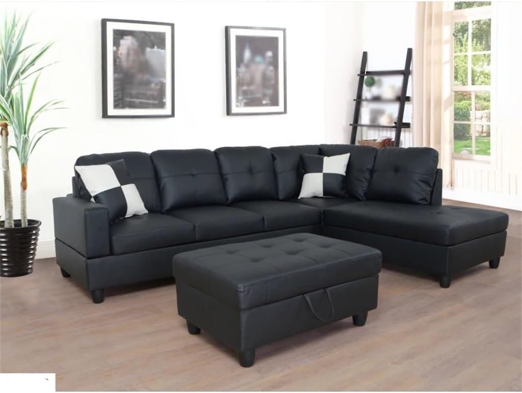 buy YMGSCC 3 piece sectional sofa,YMGSCC sectional sofa worth buying,best faux leather sectional with ottoman,3 piece sectional sofa pros cons,YMGSCC sofa set honest assessment,should I buy YMGSCC sectional unboxing and complete package contents