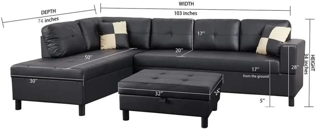 Step-by-step guide for buy YMGSCC 3 piece sectional sofa,YMGSCC sectional sofa worth buying,best faux leather sectional with ottoman,3 piece sectional sofa pros cons,YMGSCC sofa set honest assessment,should I buy YMGSCC sectional - complete tutorial
