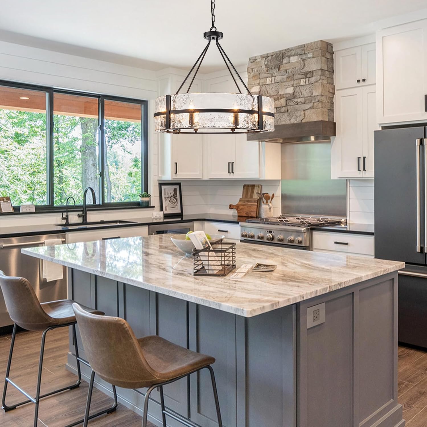 buy black glass drum chandelier,black glass chandelier worth buying,best modern drum chandelier,HUOKU black chandelier honest,black glass chandelier pros cons,should I buy a glass drum chandelier performance testing and real-world results