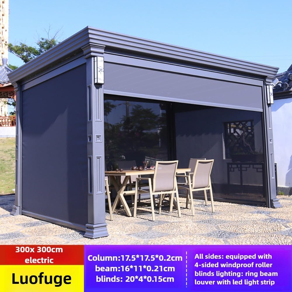 buy electric outdoor gazebo,electric gazebo worth buying,best motorized patio cover,outdoor gazebo pros cons,should I buy a Lufu Ge gazebo,electric gazebo vs manual unboxing and complete package contents