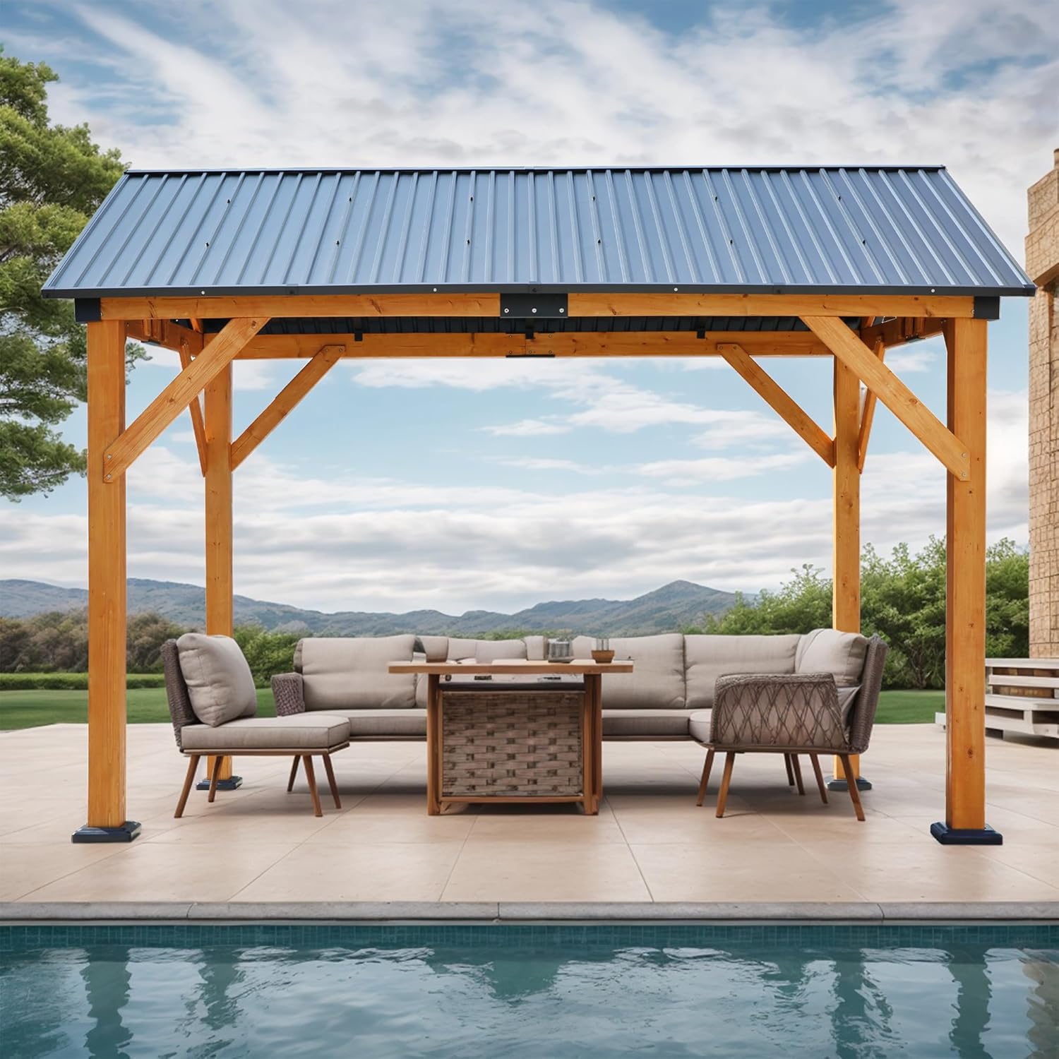 buy fir wood carport pavilion gazebo,fir wood carport pavilion pros cons,fir wood gazebo vs steel,is fir wood carport worth buying,best wood carport pavilion for all weather,fir wood pavilion with metal roof - detailed features and technical specifications