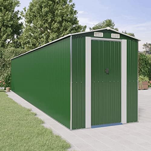buy galvanized steel garden shed,galvanized steel shed pros cons,best outdoor storage shed for tools,galvanized steel shed worth buying,should I buy a metal garden shed,green garden shed with double sliding doors - detailed features and technical specifications