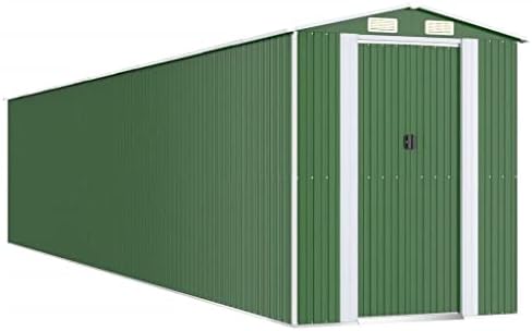 buy galvanized steel garden shed,galvanized steel shed pros cons,best outdoor storage shed for tools,galvanized steel shed worth buying,should I buy a metal garden shed,green garden shed with double sliding doors unboxing and complete package contents