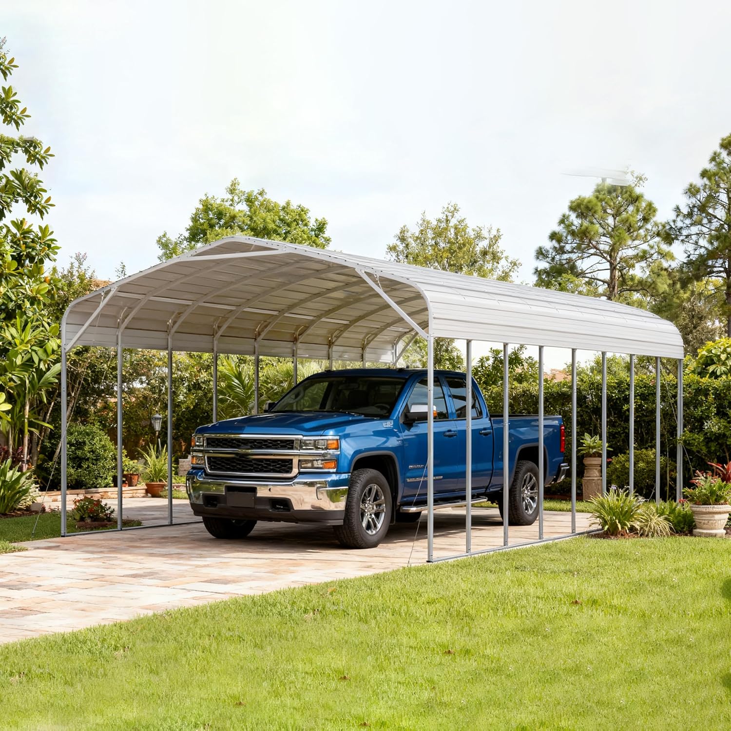 buy heavy duty metal carport garage,should I buy a steel carport garage,heavy duty carport vs portable garage,large double car canopy pros and cons,best metal vehicle shelter for RV storage,heavy duty carport worth buying - detailed features and technical specifications