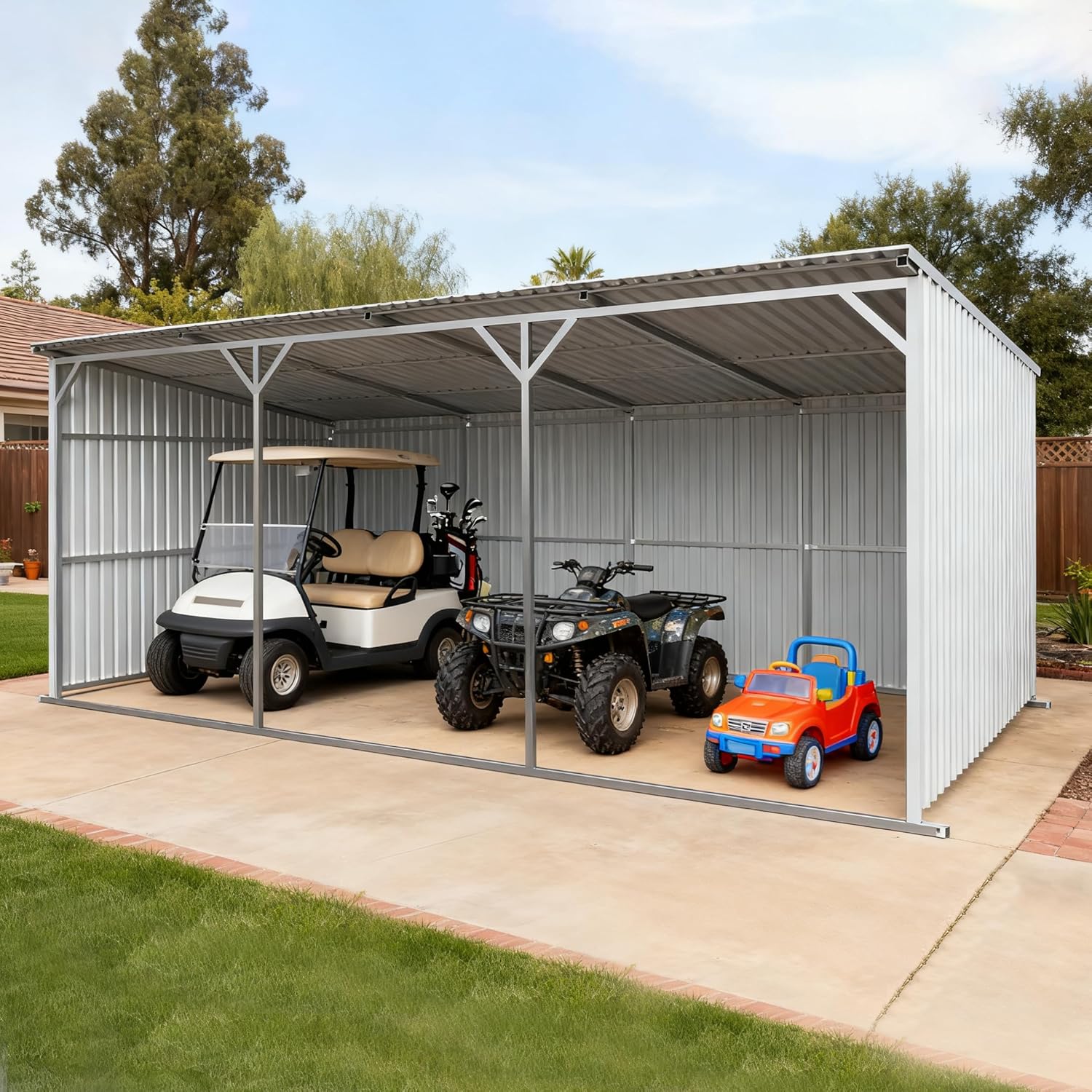 buy heavy duty metal farm shed,should I buy a metal farm shed,heavy duty steel shelter pros cons,best metal farm shed for driveway,metal farm shed worth buying,25x12 metal carport vs garage - detailed features and technical specifications