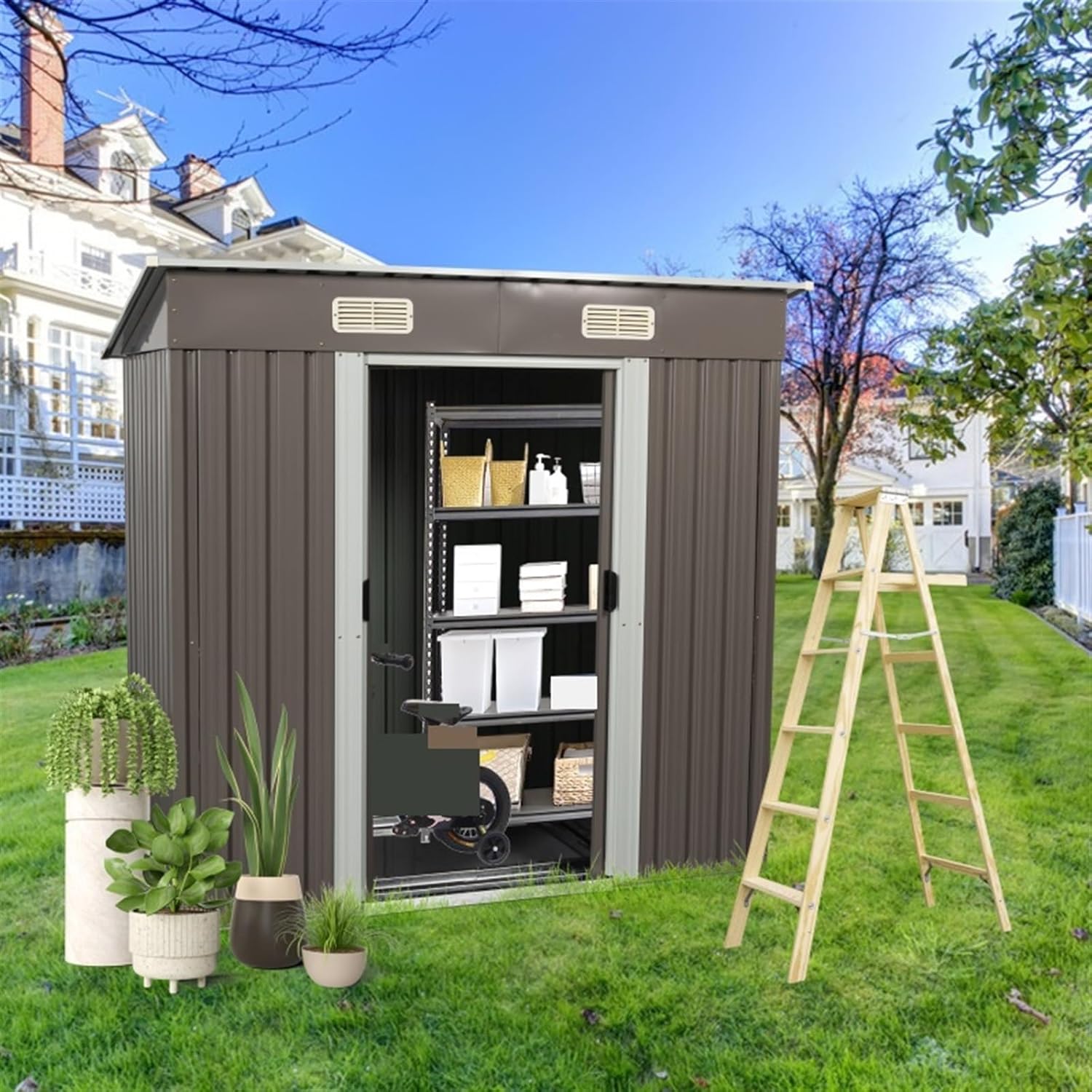 buy outdoor metal storage shed,should I buy a metal shed,metal storage shed pros cons,best small outdoor shed,outdoor tool shed worth it,6x4 metal shed vs plastic performance testing and real-world results