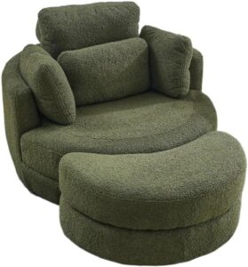 Image 1 of buy oversized swivel chair with ottoman