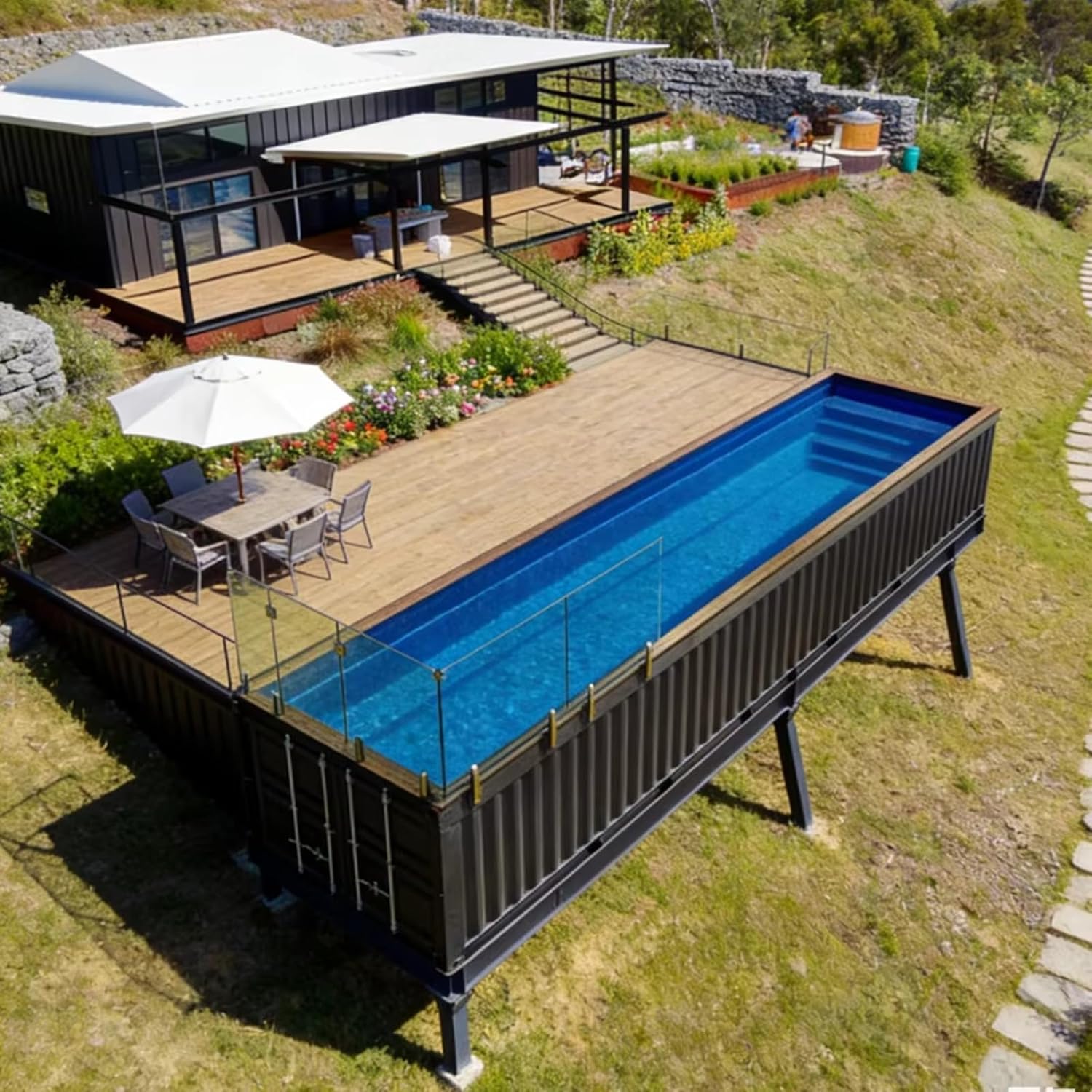 buy prefab container pool,prefab container pool worth buying,best prefab container pool,prefab container pool pros cons,prefab container pool vs traditional pool,should I buy a prefab container pool unboxing and complete package contents